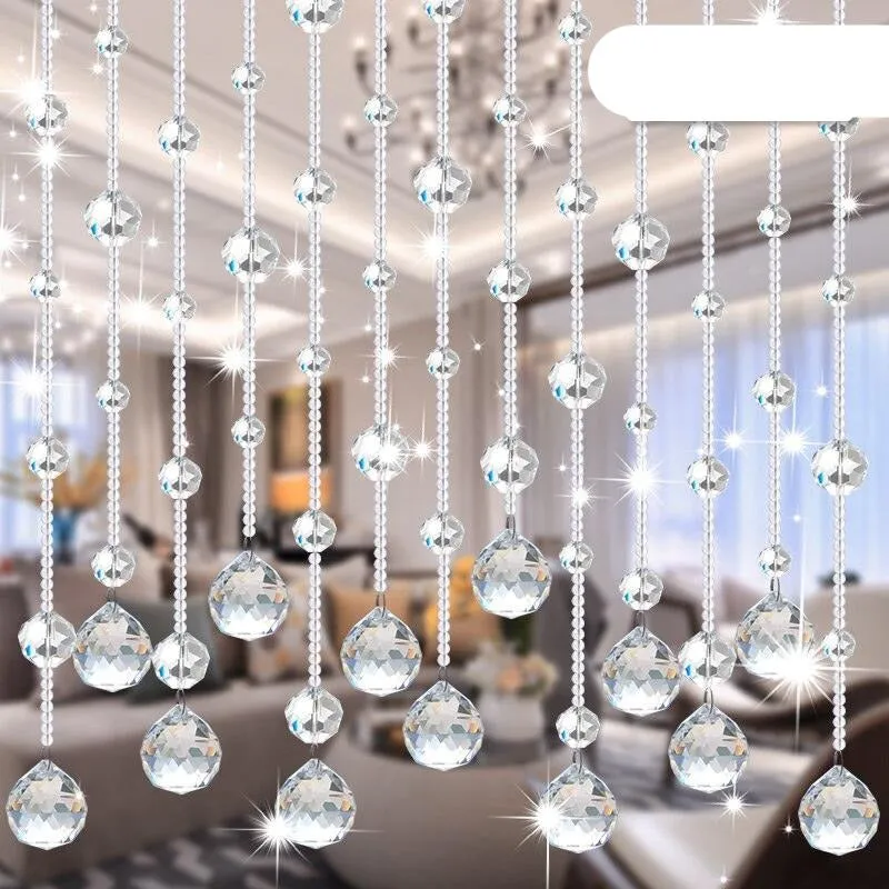 Elegant Crystal Beaded Room Divider Curtain for Luxurious Home Aesthetics