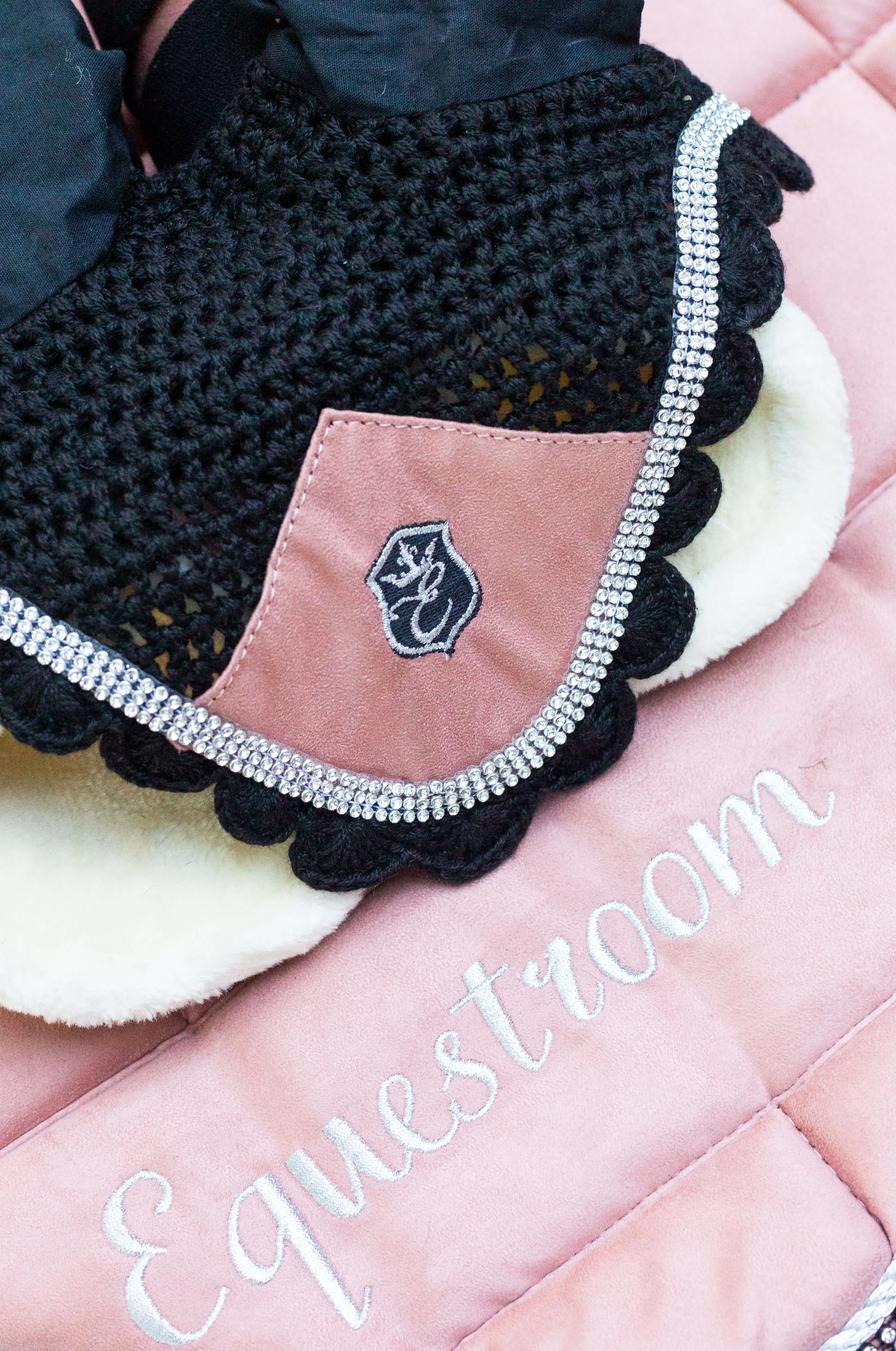 Equestroom Powder Pink Suede Fly Hat