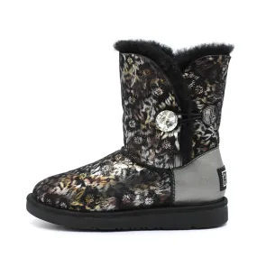 Farida Crystal Medium Ugg Boot - Black