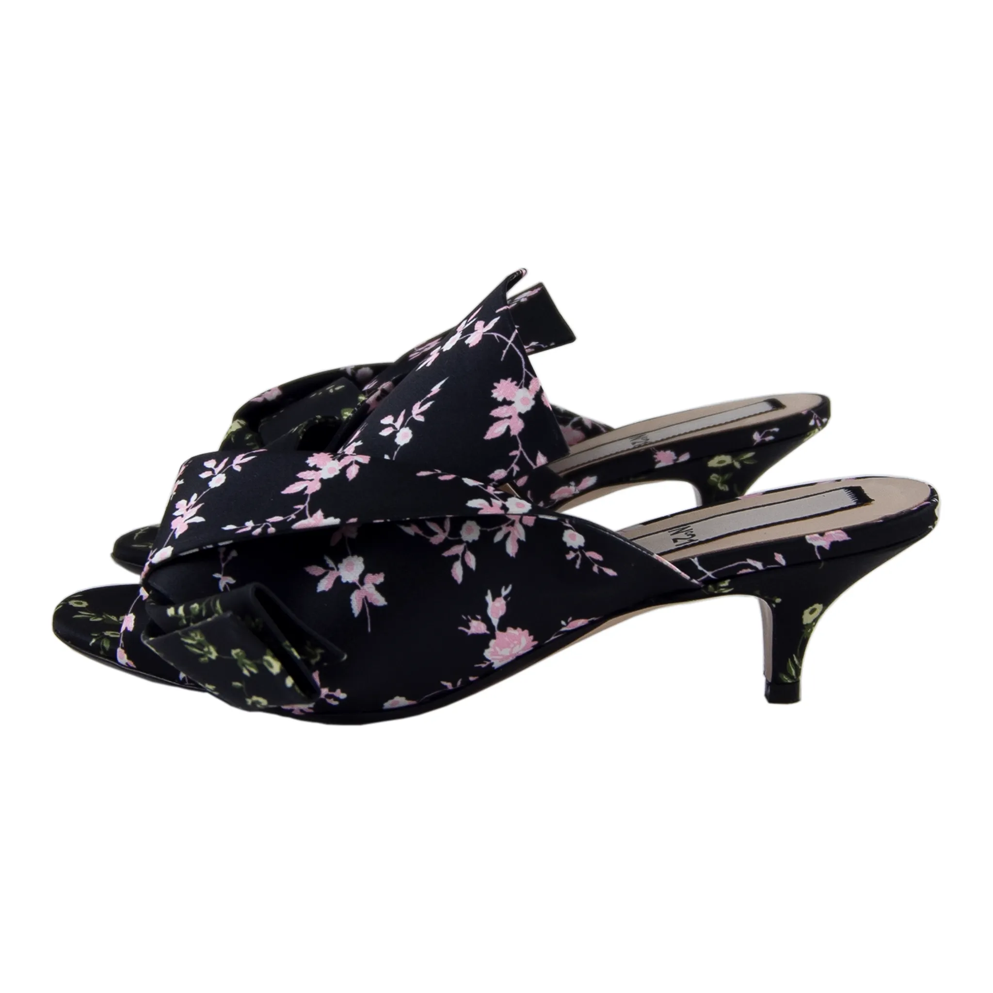 Floral Print Bow Mules