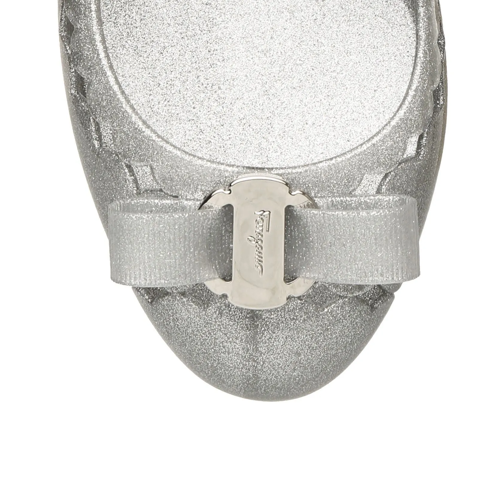 Flower heel jelly ballet flats