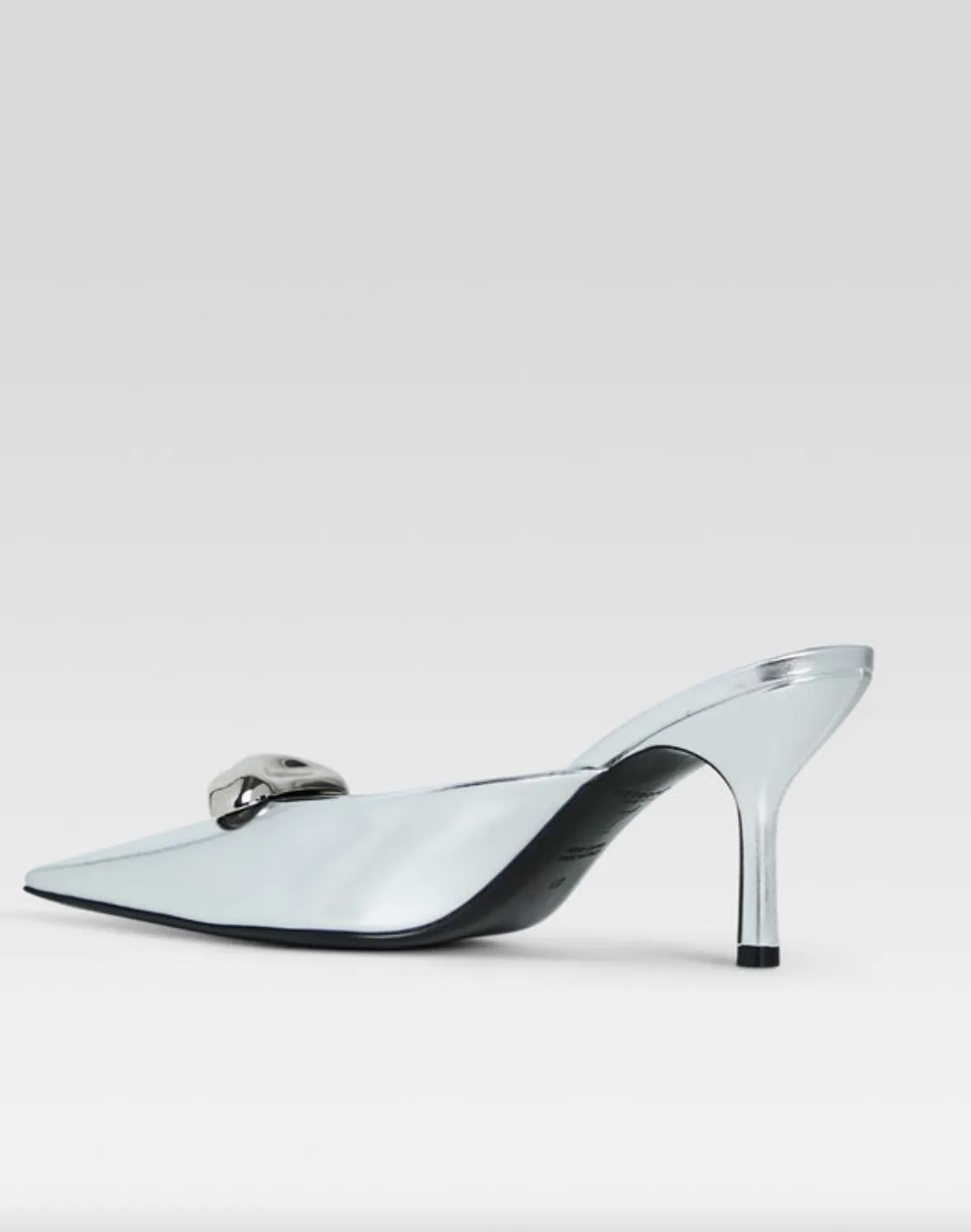 Francesca Leather Kitten Mule