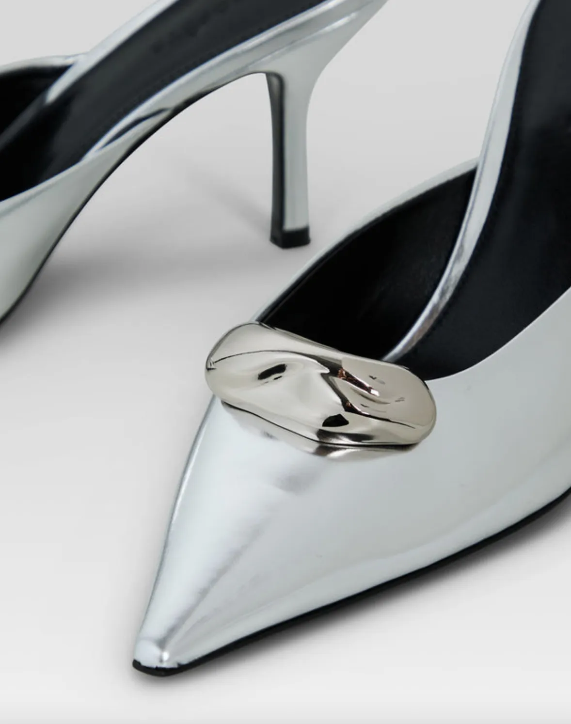 Francesca Leather Kitten Mule