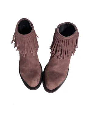Fringe Boots Size 6 1/2 Ankle Booties Short Cowgirl Southwestern Boots Size 6 1/2