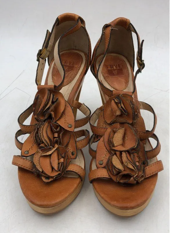 Frye Women's 73496 Brown Strappy Heels - Size 8M