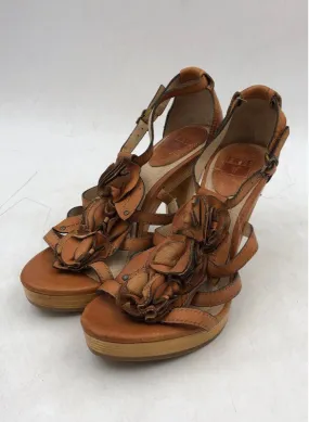Frye Women's 73496 Brown Strappy Heels - Size 8M