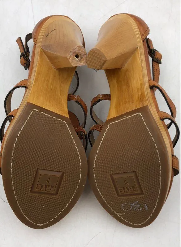 Frye Women's 73496 Brown Strappy Heels - Size 8M