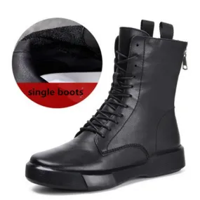 Genuine Leather Boots Women Winter Boots