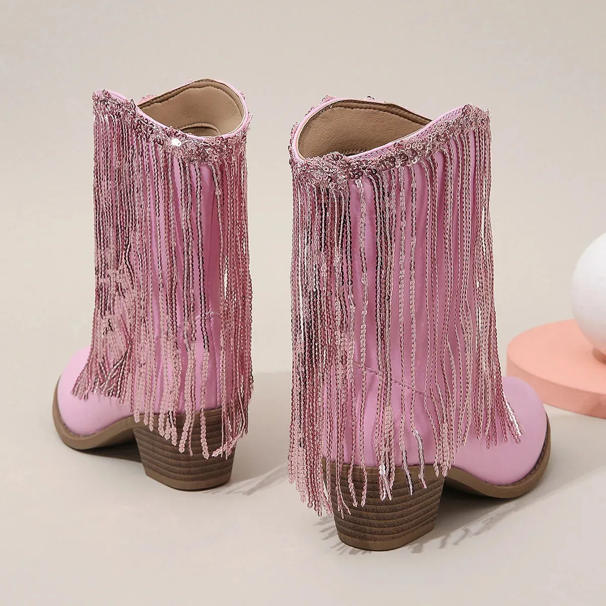 Girls Rhinestones short cowboy boots swifties fashion