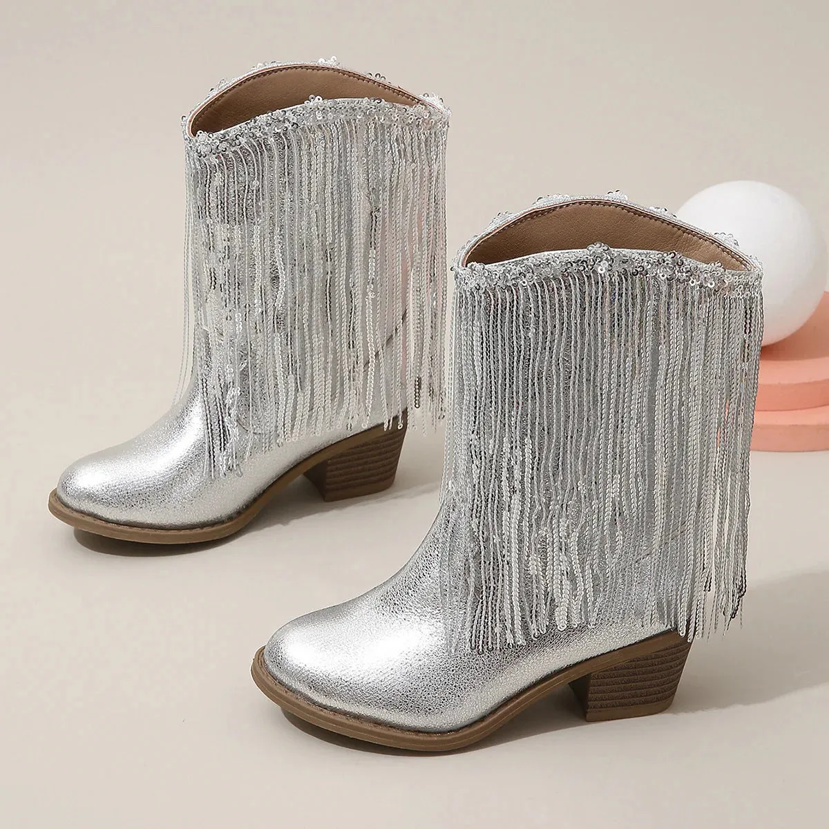 Girls Rhinestones short cowboy boots swifties fashion