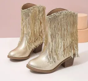 Girls Rhinestones short cowboy boots swifties fashion