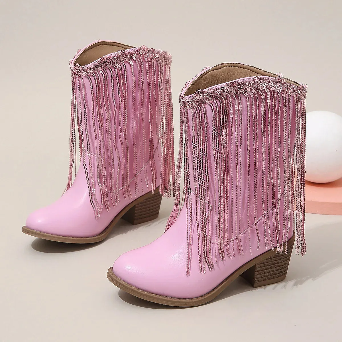 Girls Rhinestones short cowboy boots swifties fashion
