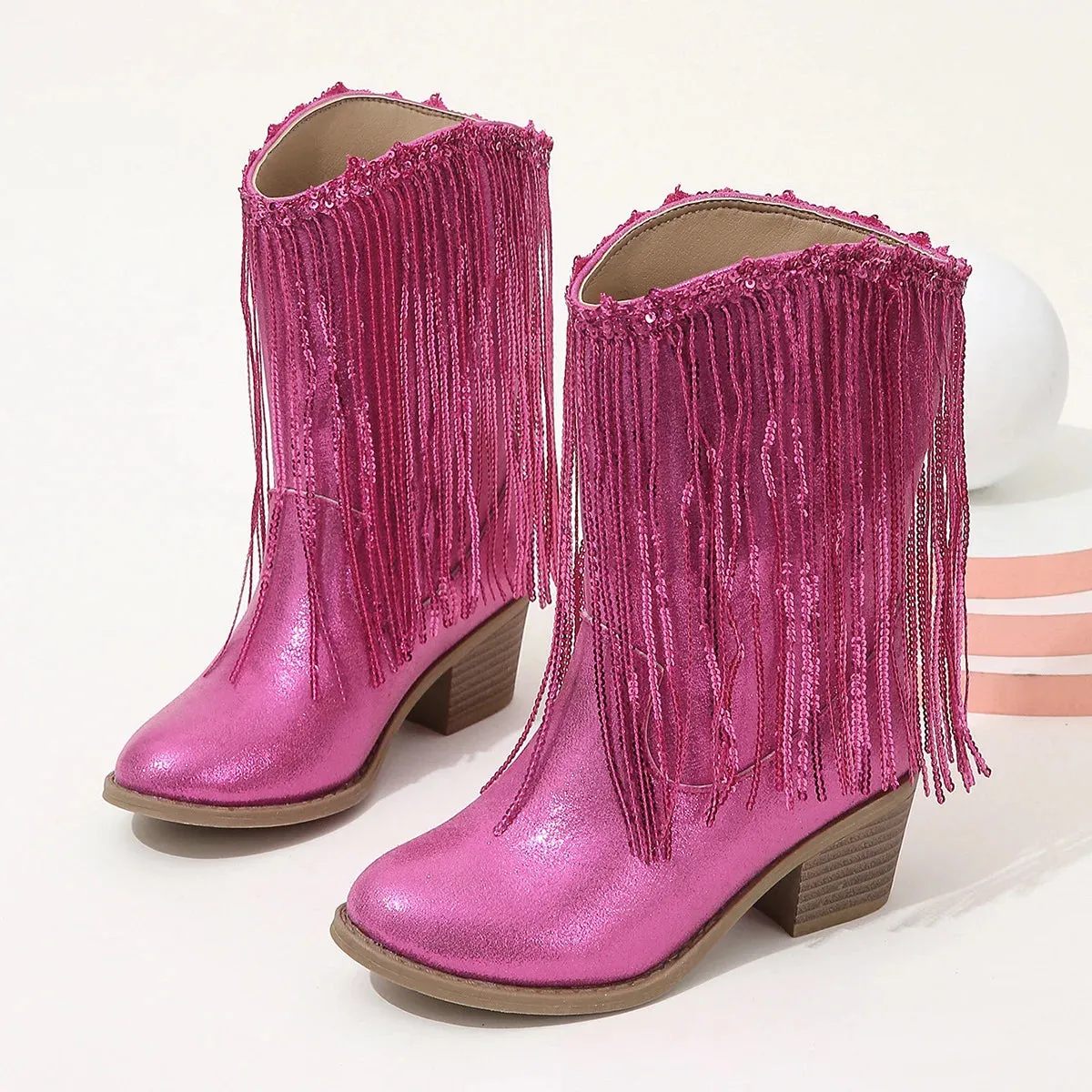 Girls Rhinestones short cowboy boots swifties fashion