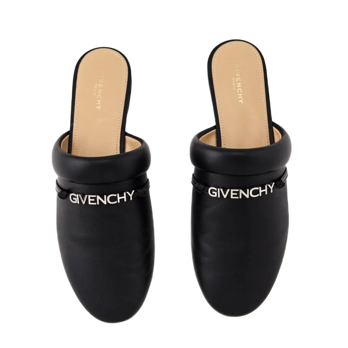 Givenchy Black Leather Elba Mules Size US 9.5 | EU 39.5