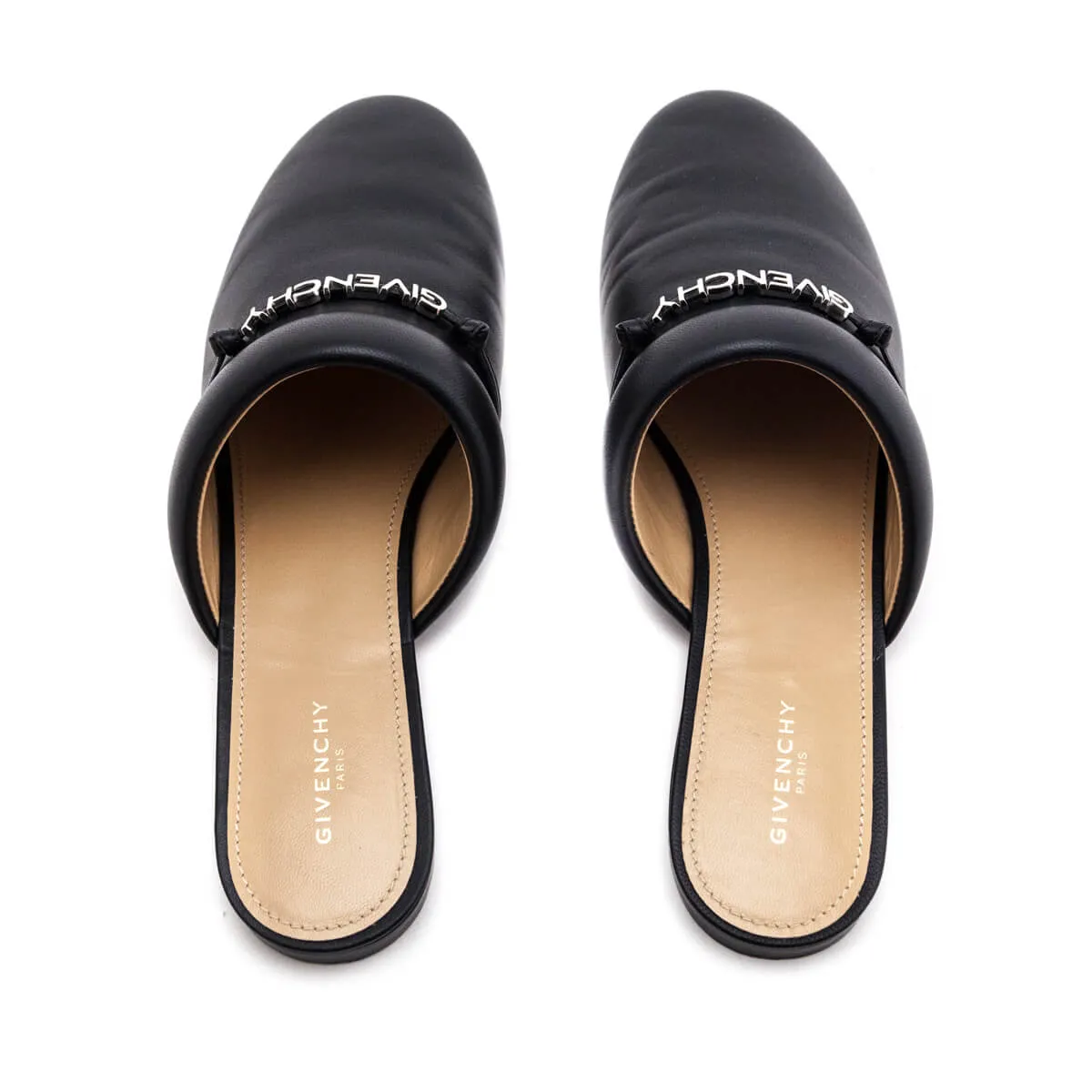 Givenchy Black Leather Elba Mules Size US 9.5 | EU 39.5