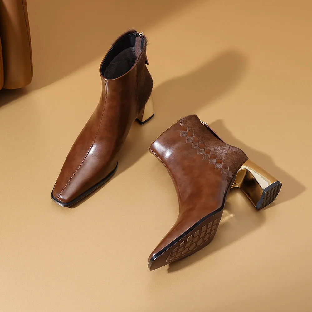 Goldara Ebonique Zip Heels