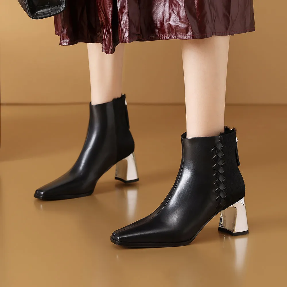 Goldara Ebonique Zip Heels