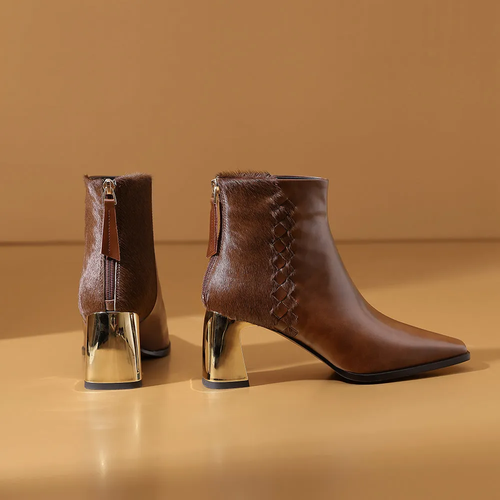 Goldara Ebonique Zip Heels
