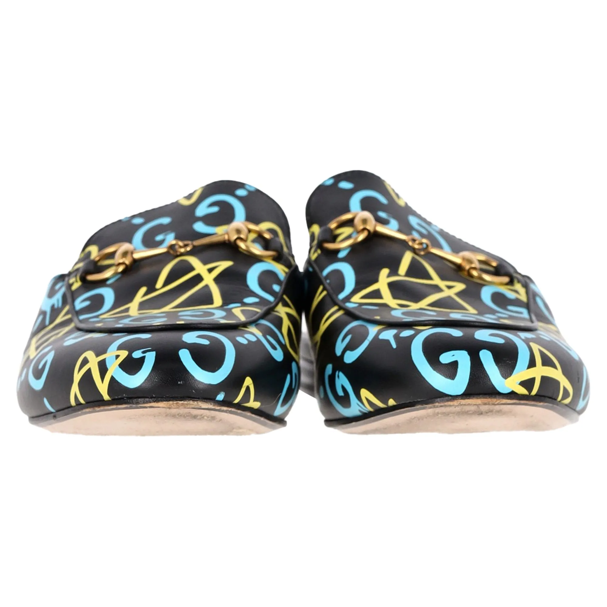 Gucci Ghost Princetown Mules in Black Leather