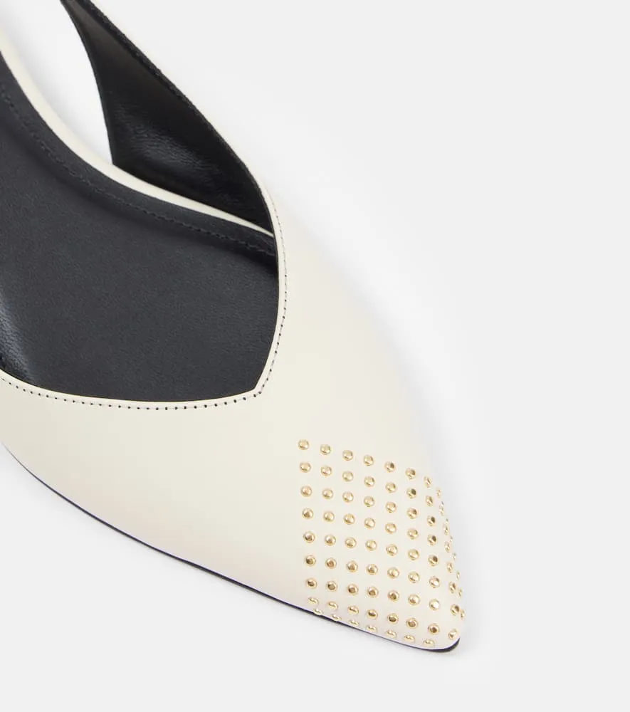 Isabel Marant Branee studded leather slingback flats