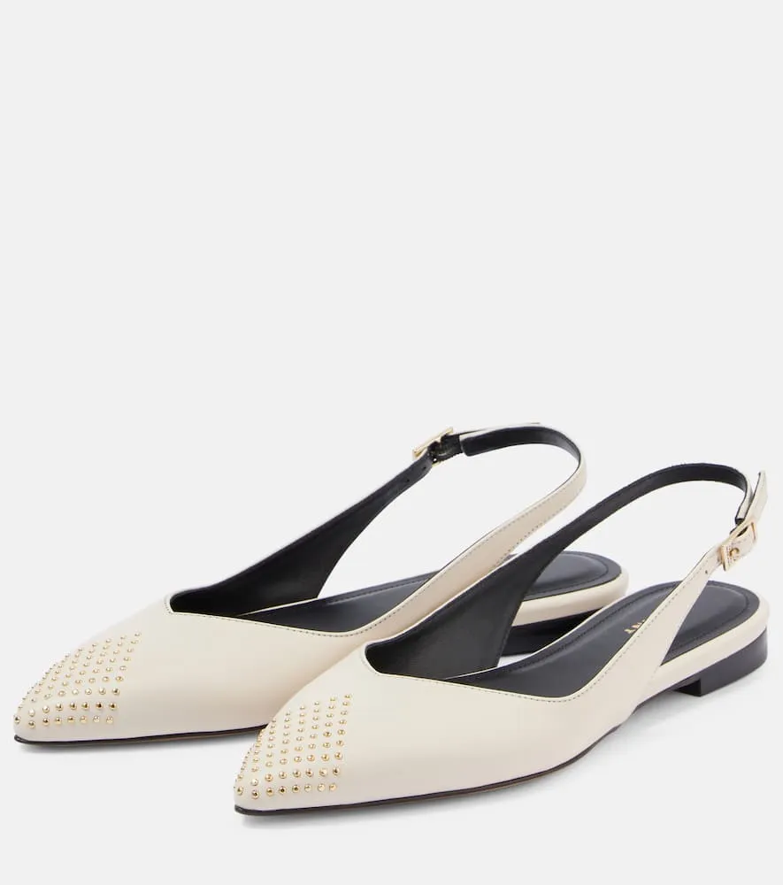 Isabel Marant Branee studded leather slingback flats