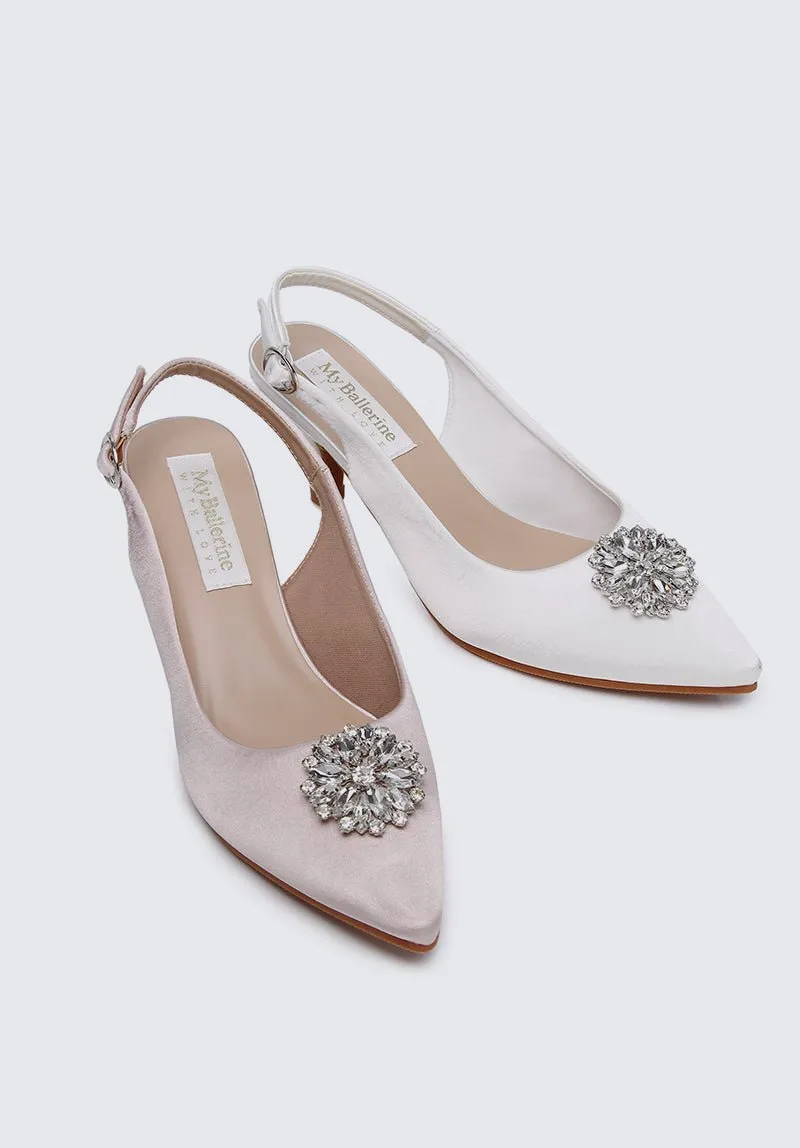 Jeannie Comfy Heels In Champagne