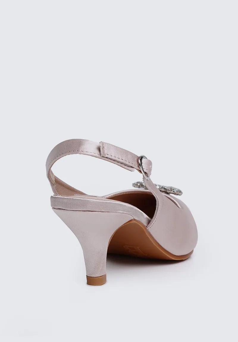 Jeannie Comfy Heels In Champagne