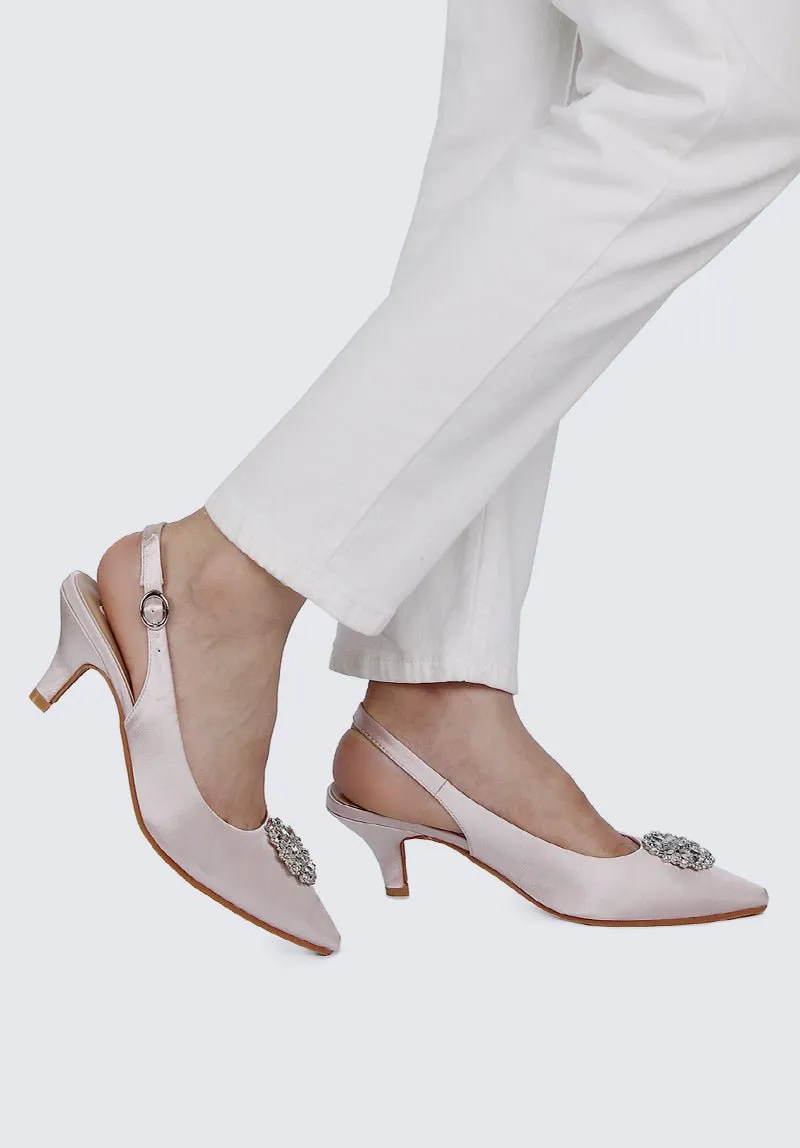 Jeannie Comfy Heels In Champagne