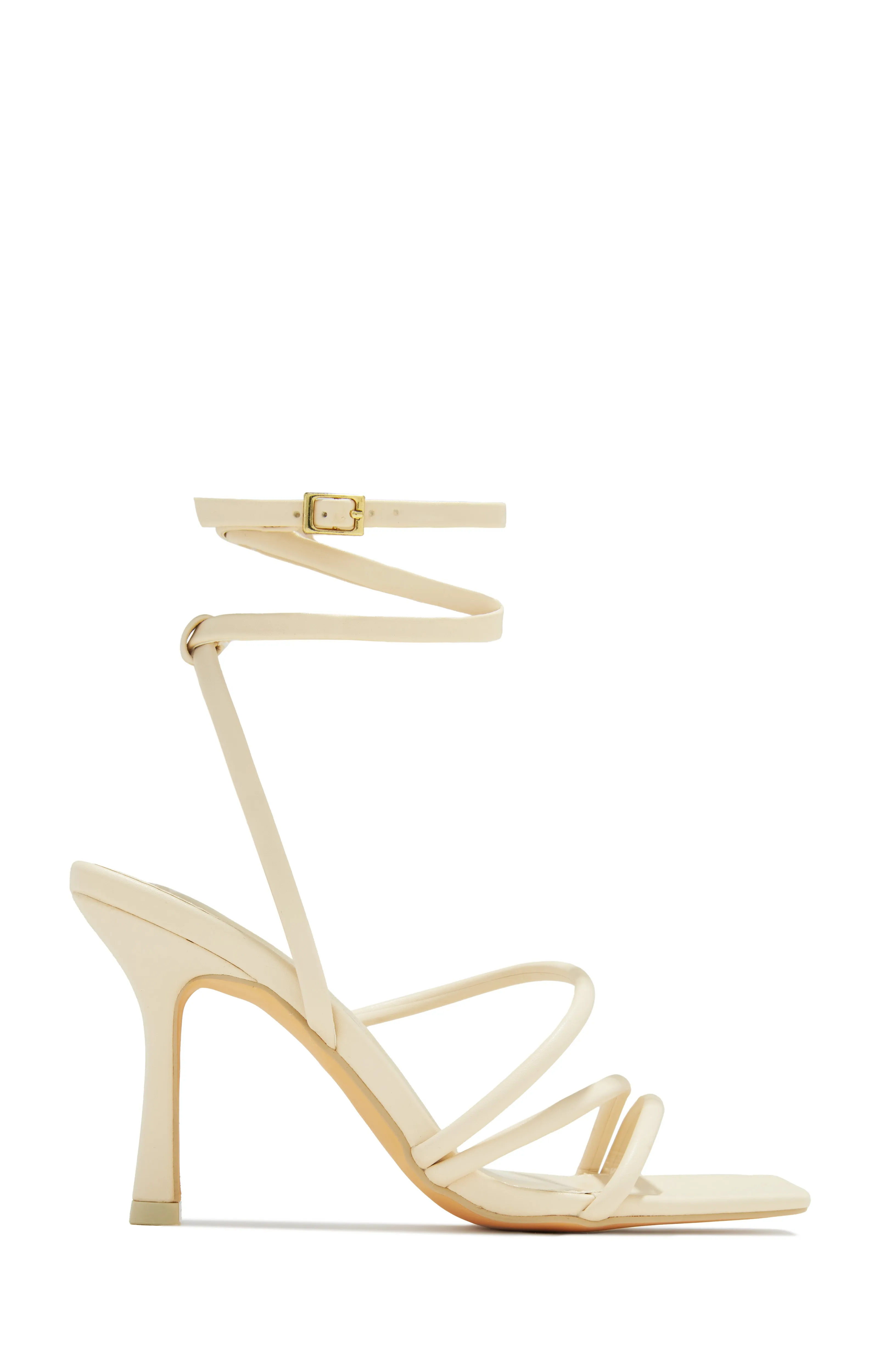 Katti Strappy Mid Heels - Ivory