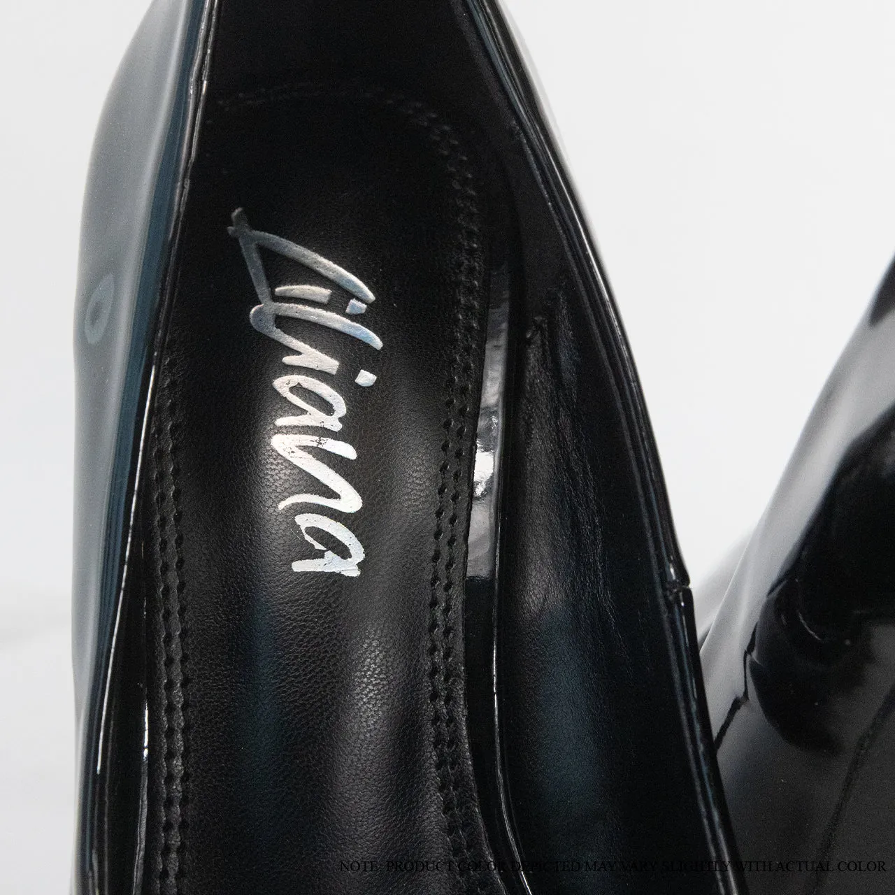 KIMYE-6 POINTED TOE PLAIN PUMP HIGH HEELS - BLACK