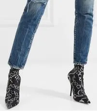 Knife Printed Spandex Sock Boots