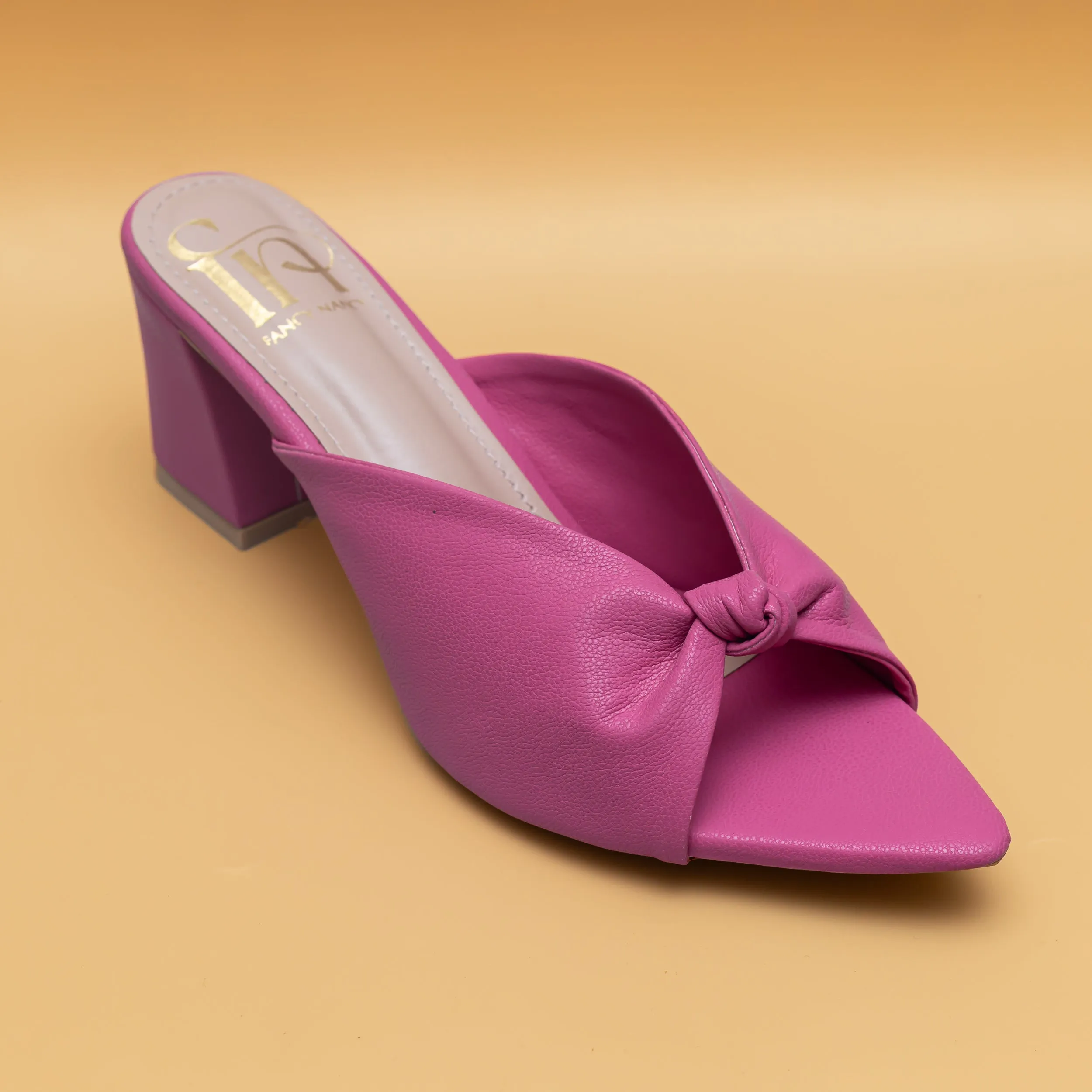Knotty Heel Mules - Pink