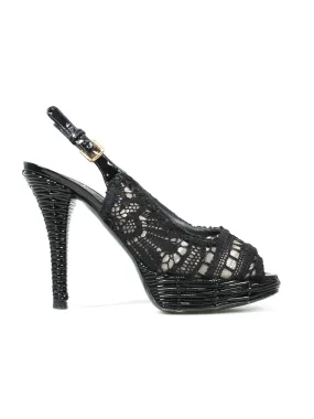 Lace Slingback Pumps