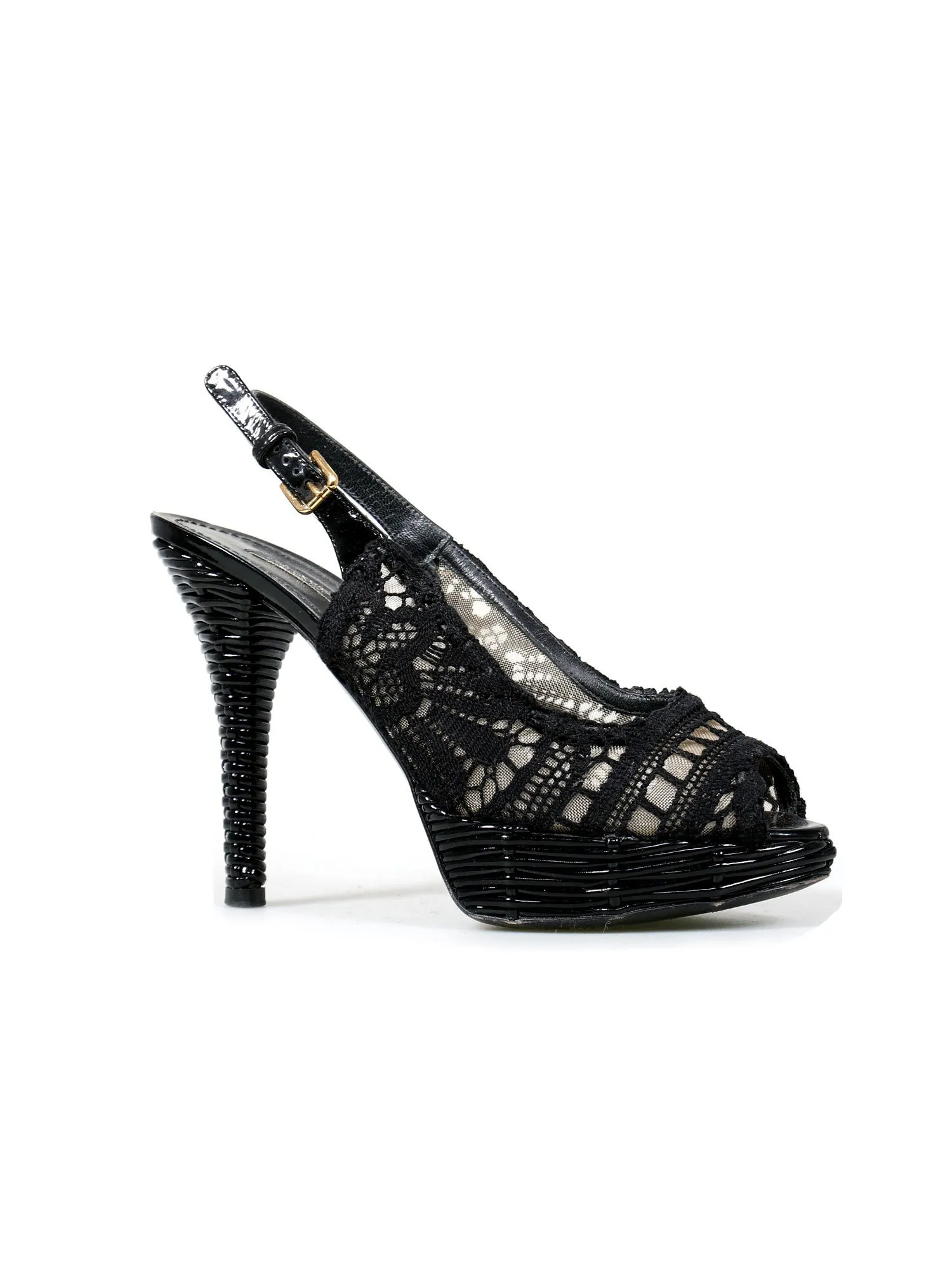 Lace Slingback Pumps