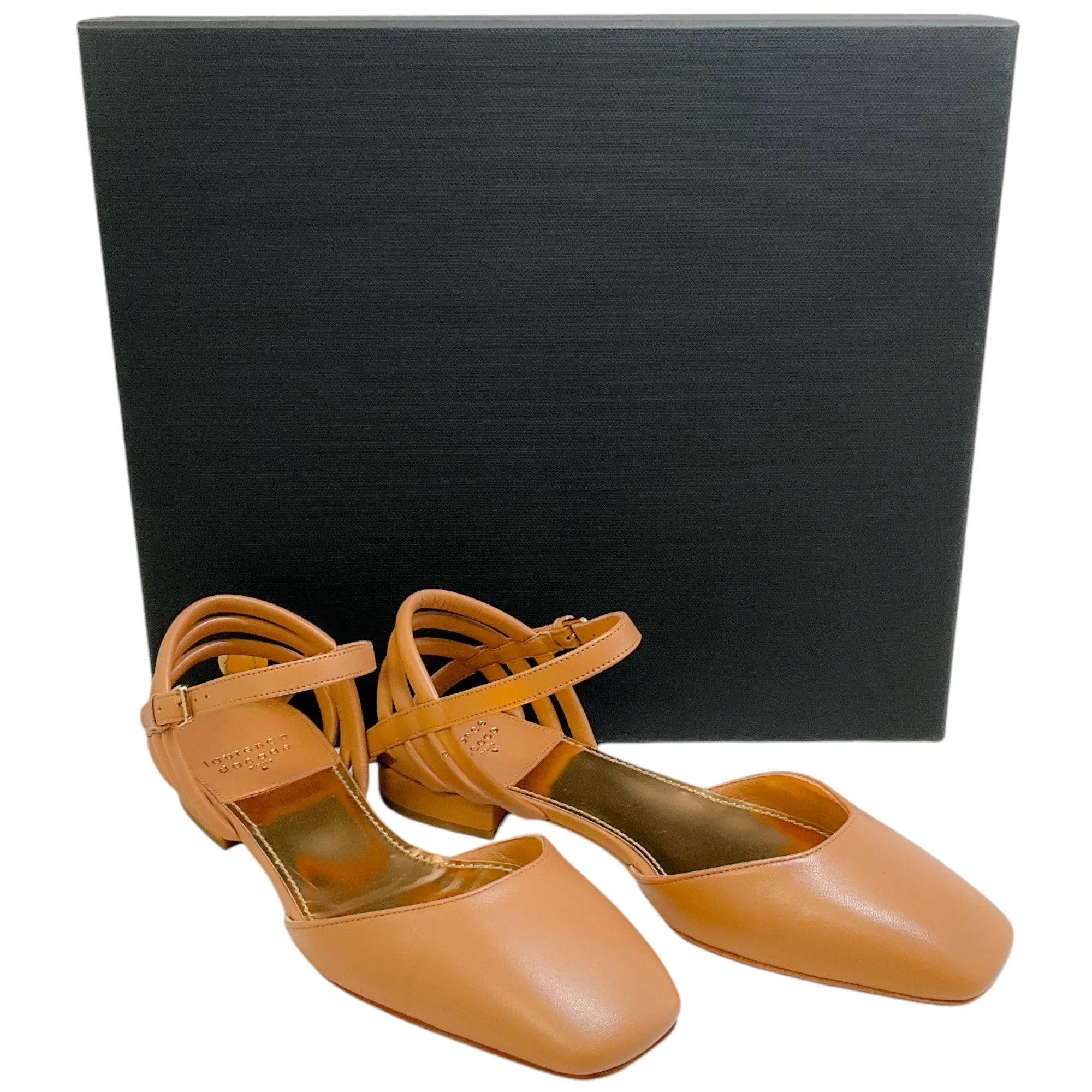 Laurence Dacade Beige Leather Caina Strappy Flats