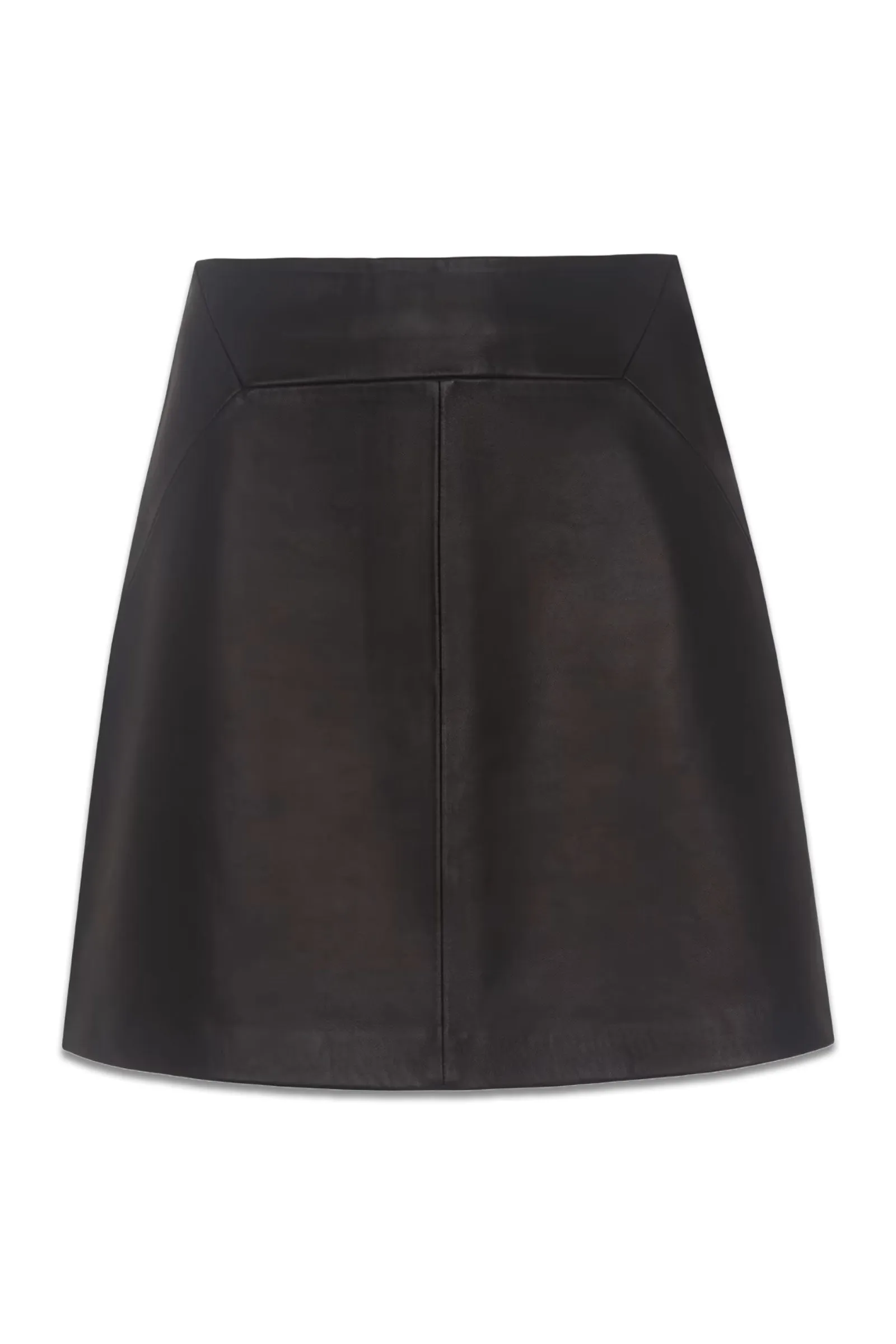 Leather A Line Skirt