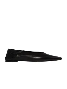 LEATHER BALLERINA FLATS