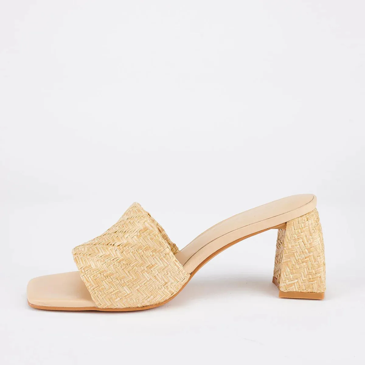 Lenny Mule Natural Raffia