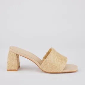 Lenny Mule Natural Raffia