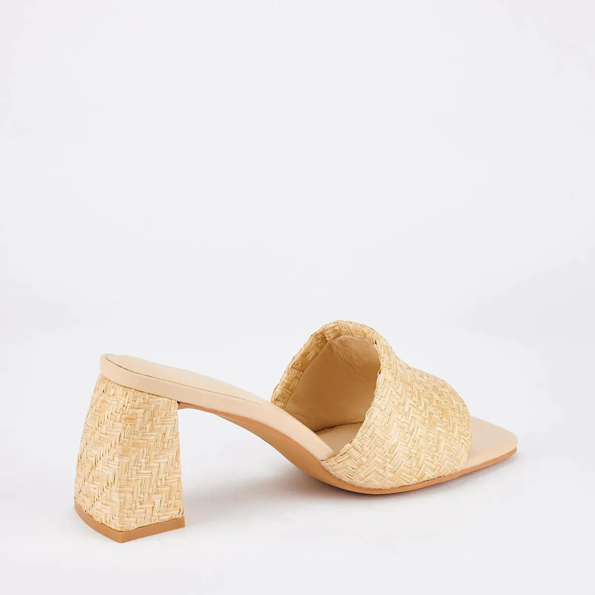 Lenny Mule Natural Raffia