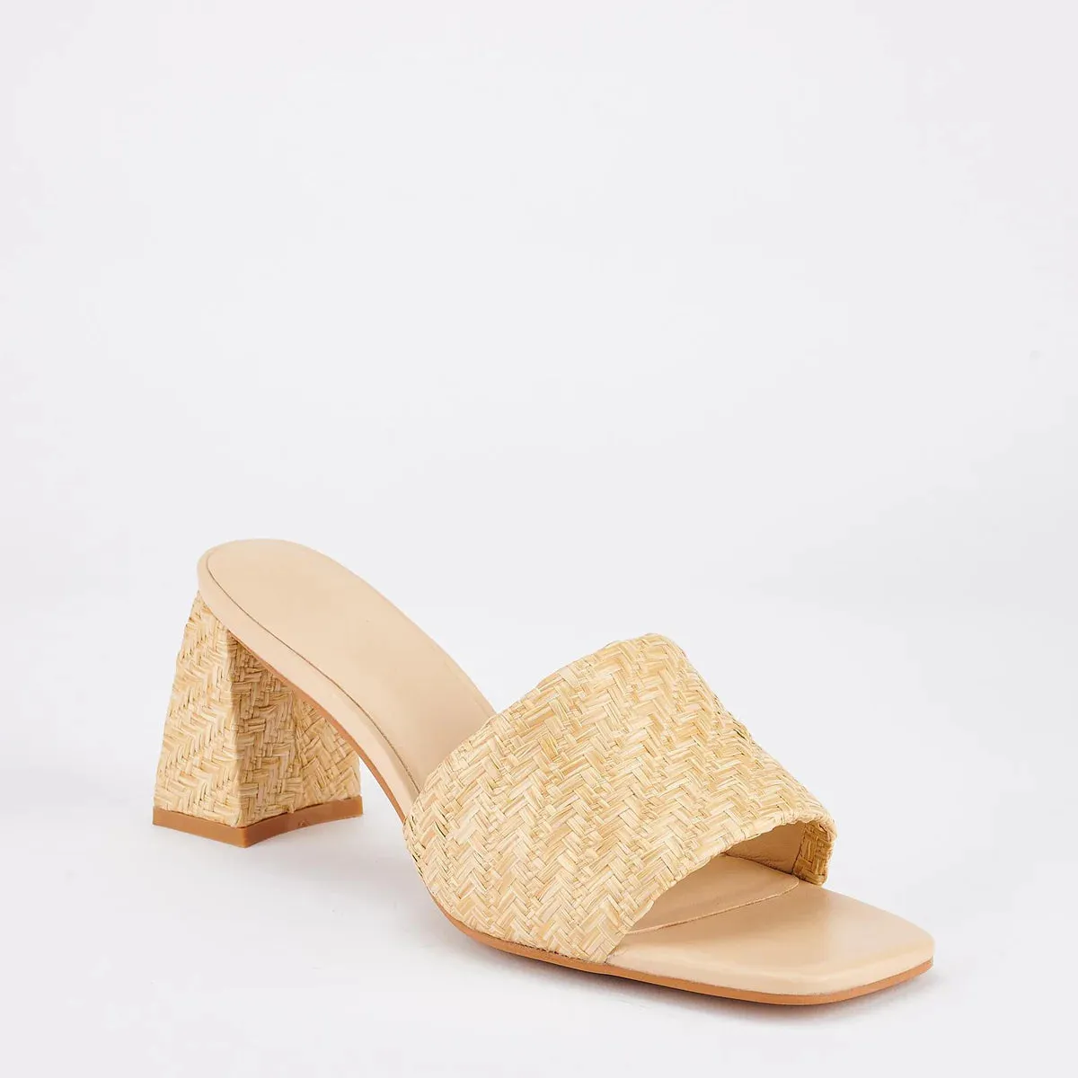 Lenny Mule Natural Raffia
