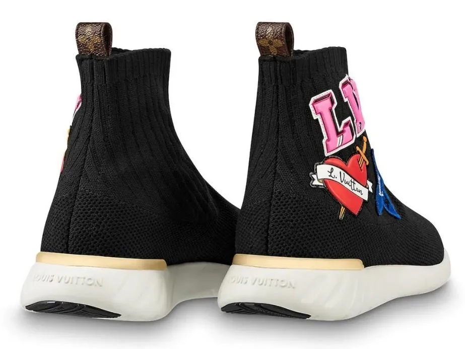Logo Black Heart Sock Sneaker Boots