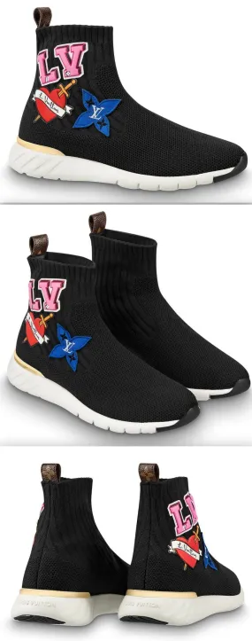 Logo Black Heart Sock Sneaker Boots