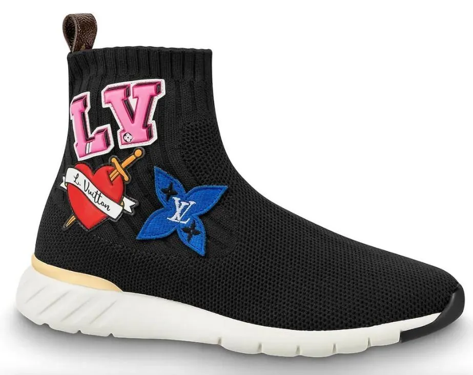 Logo Black Heart Sock Sneaker Boots