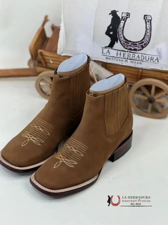 LOS ANGELES SHEDRON LEATHER NOBUCK SHORT BOOT