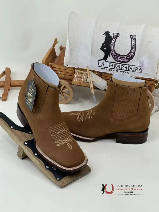 LOS ANGELES SHEDRON LEATHER NOBUCK SHORT BOOT