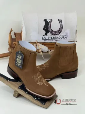 LOS ANGELES SHEDRON LEATHER NOBUCK SHORT BOOT
