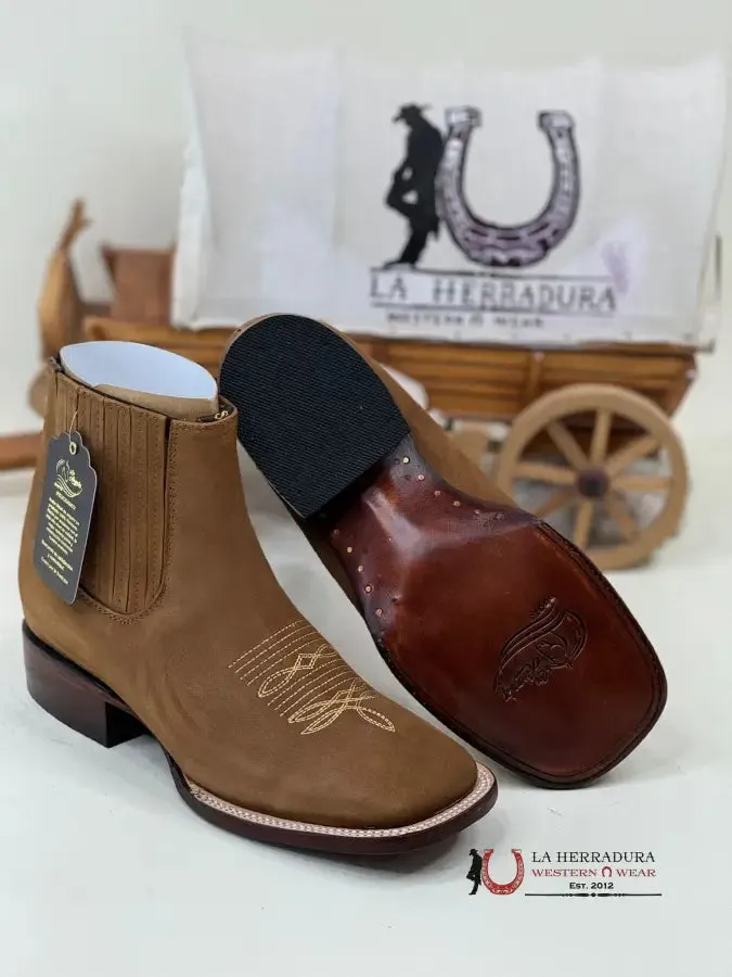 LOS ANGELES SHEDRON LEATHER NOBUCK SHORT BOOT
