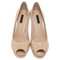 Louis Vuitton Eveline Peep Toe Platform Pumps