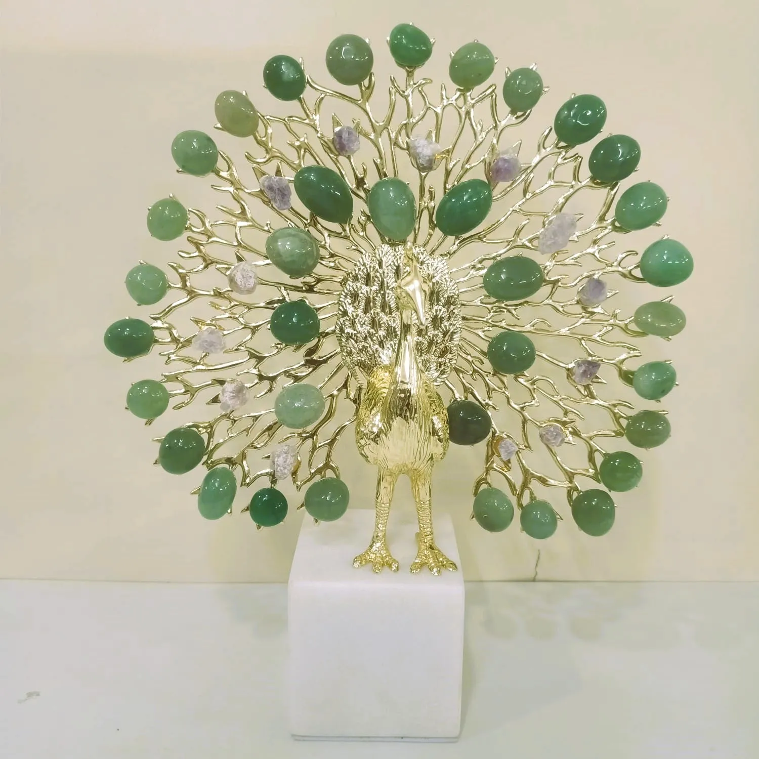 LUXURIOUS PEACOCK CRYSTAL DECOR